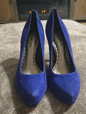 Gianni Bini Cobalt Blue Suede Pointed-Toe Pumps